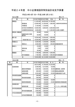 中小企業相談所特別会計(PDF/49KB)