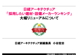 採用したい建材・設備メーカーランキング
