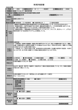 事業評価調書