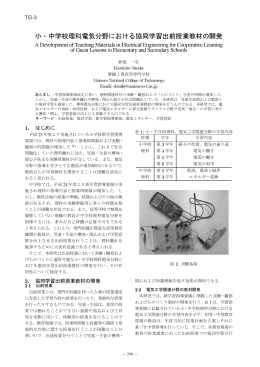 小・中学校理科電気分野における協同学習出前授業教材の開発 PDF
