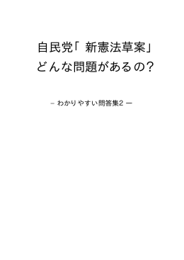 新憲法草案の問題点