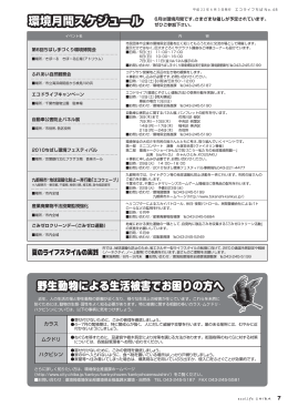 環境月間スケジュール