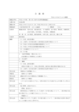 平成19年度第1回文化財保護審議会会議録