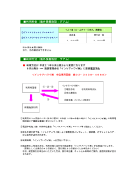 利用方法（海外保養施設：グアム）