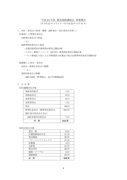 電気規格調査会平成21年度事業報告 本文