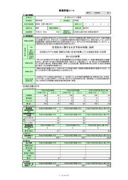 事業評価シート 住宅防火に関する火災予防の知識、技術 約