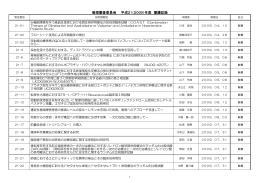 倫理審査委員会 平成21（2009）年度 審議記録