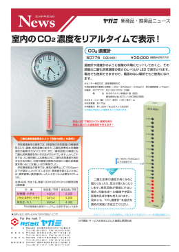 室内のCO2 濃度をリアルタイムで表示！