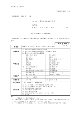 名 称 鷹の台を元気にする会 所在地 代表者 代表 山城 淳子