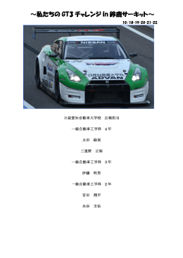 スーパー耐久 第5戦(鈴鹿サーキット） 学生レース