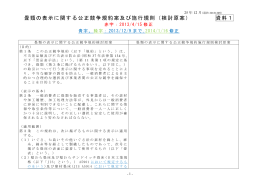 畳類の表示に関する公正競争規約案及び施行規則