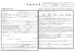 妊娠届出書[PDF：101KB]