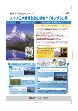 スイス三大秀峰と高山植物ハイキング9日間 2010