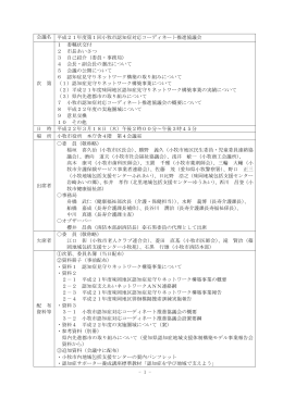 会議名 平成21年度第1回小牧市認知症対応コーディネート推進協議会