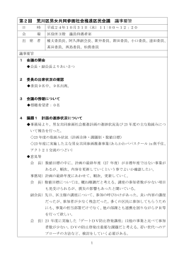 第2回男女共同参画社会推進区民会議議事要旨（PDF）