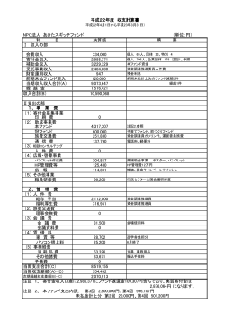 平成22年度 決算資料