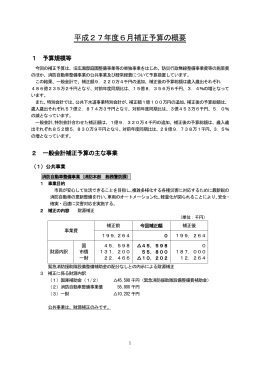 6月補正予算の概要 [PDFファイル／270KB]