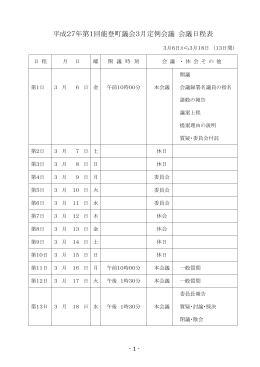 平成27年第1回能登町議会3月定例会議（Pdf形式