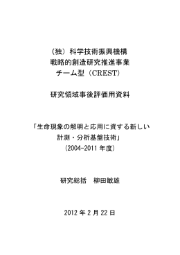 研究領域事後評価用資料