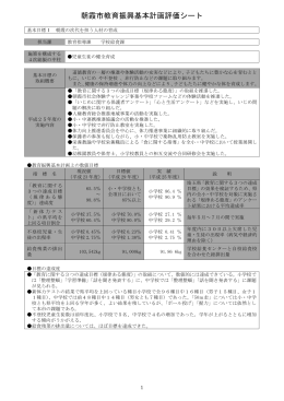 朝霞市教育振興基本計画評価シート