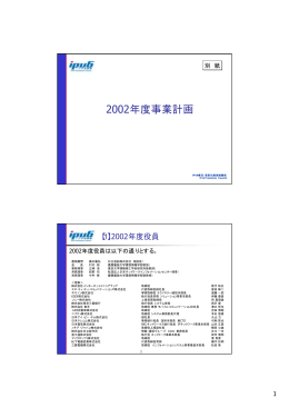 2002年度事業計画 - IPv6普及・高度化推進協議会