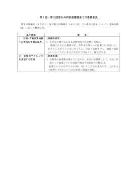 第1回・第2回男女共同参画審議会での委員意見(PDF形式