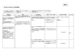 様式2 重点的に取り組む主な経営課題