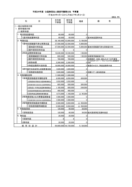 平成26年度 公益財団法人砺波市農業公社 予算書