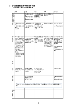 (1) 学校図書館活用年間指導計画 1