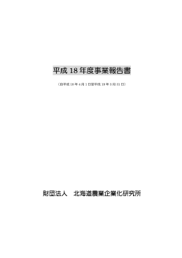 平成 18 年度事業報告書