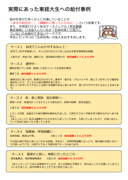 実際にあった東経大生への給付事例