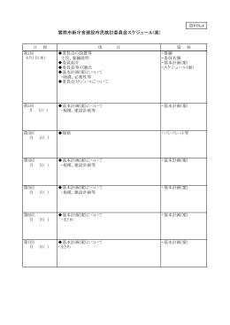 雲南市新庁舎建設市民検討委員会スケジュール(案)
