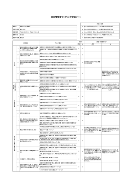 指定管理者モニタリング評価シート