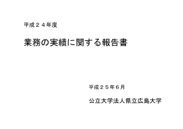資料1 平成24年度業務の実績に関する報告書 (PDFファイル)