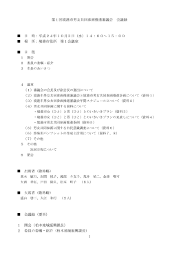 第1回境港市男女共同参画推進審議会 会議録 日 時：平成