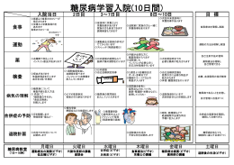 糖尿病学習入院(10日間)