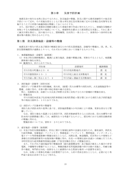 第3章 災害予防計画 第1節 防災業務施設・設備等の整備