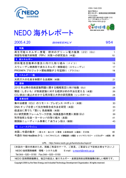 全文はこちら【PDF：1053KB】 - 新エネルギー・産業技術総合開発機構