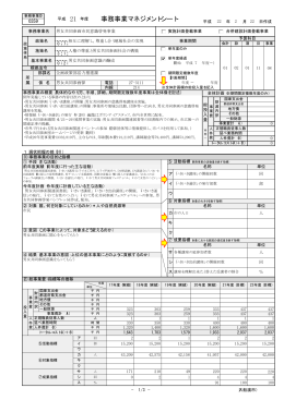 事務事業マネジメントシート