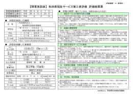 【障害施設版】 秋田県福祉サービス第三者評価 評価結果票