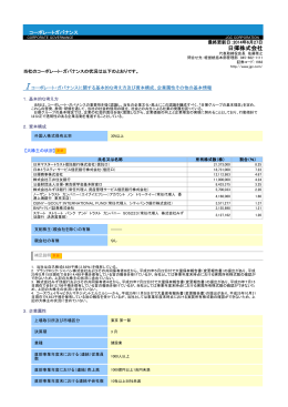 コーポレート・ガバナンス報告書を掲載
