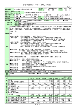事務事業分析シート（平成23年度）