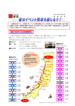 快速「うまさぎっしり日本海縦断号」 ② ③ ① ④ ⑤ ⑥ ⑧ ⑦ ⑩ ⑪ ⑫ ⑬ ⑭