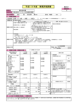 平成19年度 事業評価調書