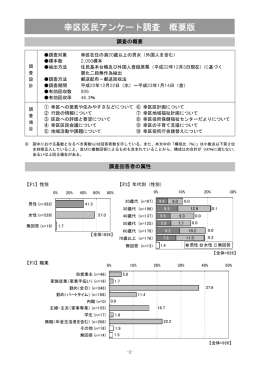 平成22年度幸区区民アンケート調査報告書（概要版）(PDF形式
