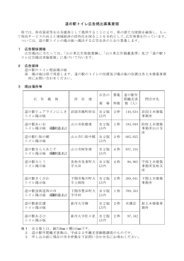 道の駅トイレ広告掲出募集要領