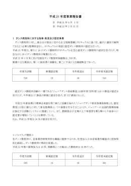 平成 21 年度事業報告書