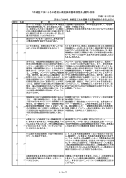 「枠組壁工法による木造耐火構造技術基準講習会」質問・回答