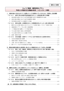 資料2(別冊) ひょうご経済・雇用活性化プラン 平成26年度の主