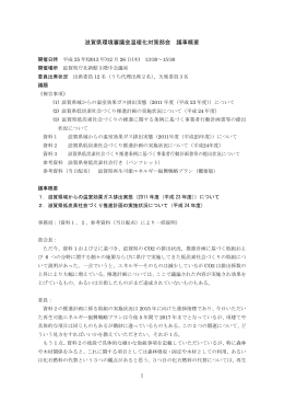 環境審議会温暖化対策部会議事概要（PDF：262KB）